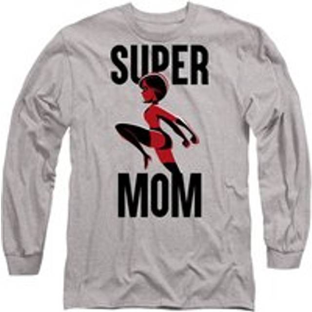 The Incredibles Super Mom Long Sleeve T-Shirt, Athletic Heather - Light Grey