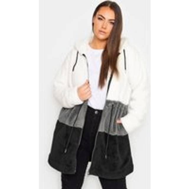 Yours Curve Grey Longline Fleece Zip Hoodie, Women's Curve & Plus Size, Yours - 18