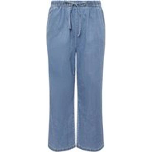 Yours Curve Mid Blue Tie Detail Denim Jeans, Women's Curve & Plus Size, Yours - 16