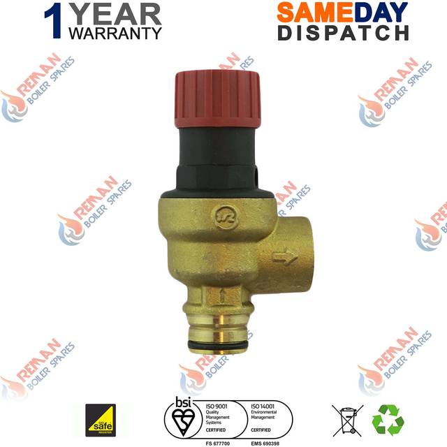 Vokera sabre 24 & 28 boiler pressure relief safety valve prv 2907 8433