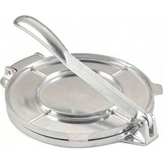 SHEIN 8 Inch Tortilla Press Tortilla Maker  Aluminum Tortilla Dough Press For Flour Tortilla Pie Crusts For Home Kitchen (Silver)