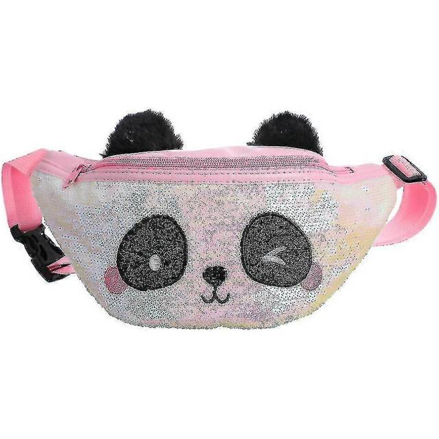 (As show, One size) Children&#39;s Girls&#39; Bum Bag Stylish Waist Bag With Glitter Sequins For Festival Travel Holiday Outdoor