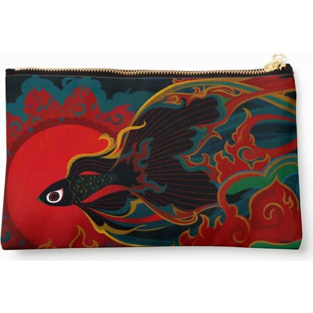 Makeup Bag Fire fish Cosmetic Organizer Tyvek Paper Bags Zipper Pouch