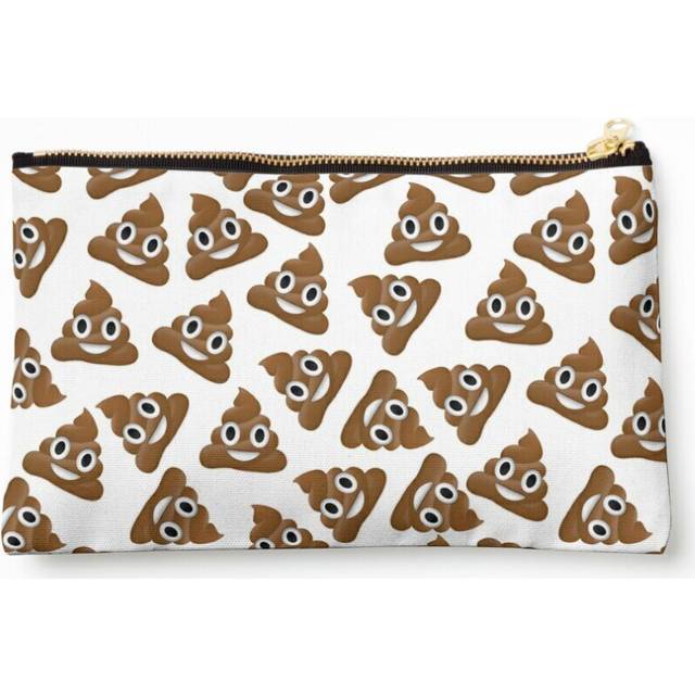 Makeup Bag Pile of Poo Poop Emoji Pattern Cosmetic Organizer Tyvek Paper Bags Zipper Pouch