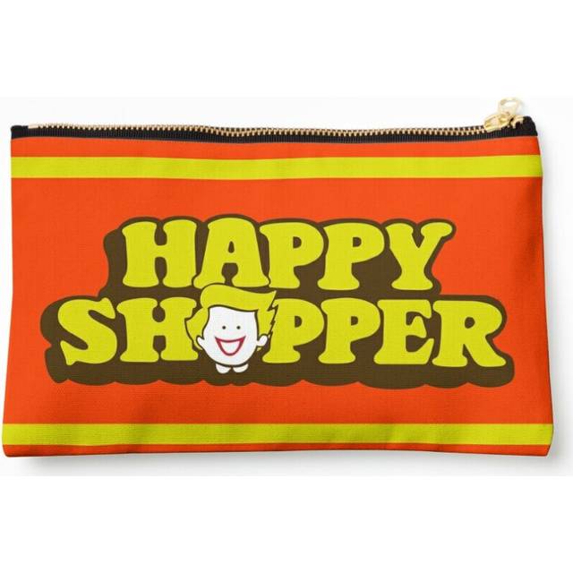 Makeup Bag Happy Shopper Cosmetic Organizer Tyvek Paper Bags Zipper Pouch