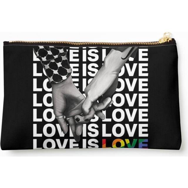 Makeup Bag LOVE IS LOVE Cosmetic Organizer Tyvek Paper Bags Zipper Pouch