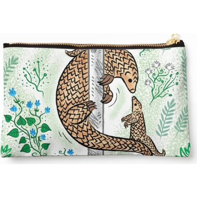 Makeup Bag Pangolin Parenting Cosmetic Organizer Tyvek Paper Bags Zipper Pouch