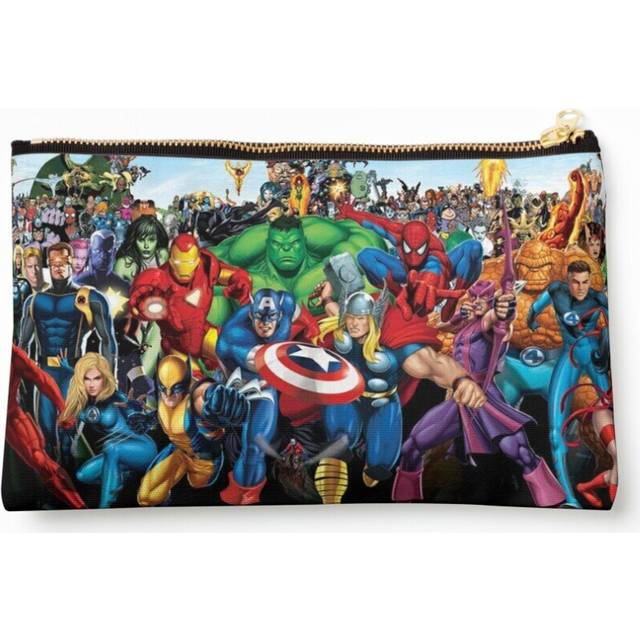 Makeup Bag Super hero Cosmetic Organizer Tyvek Paper Bags Zipper Pouch