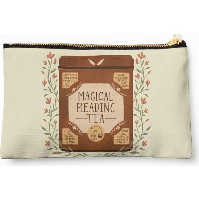 Makeup Bag Magical Reading Tea Cosmetic Organizer Tyvek Paper Bags Zipper Pouch