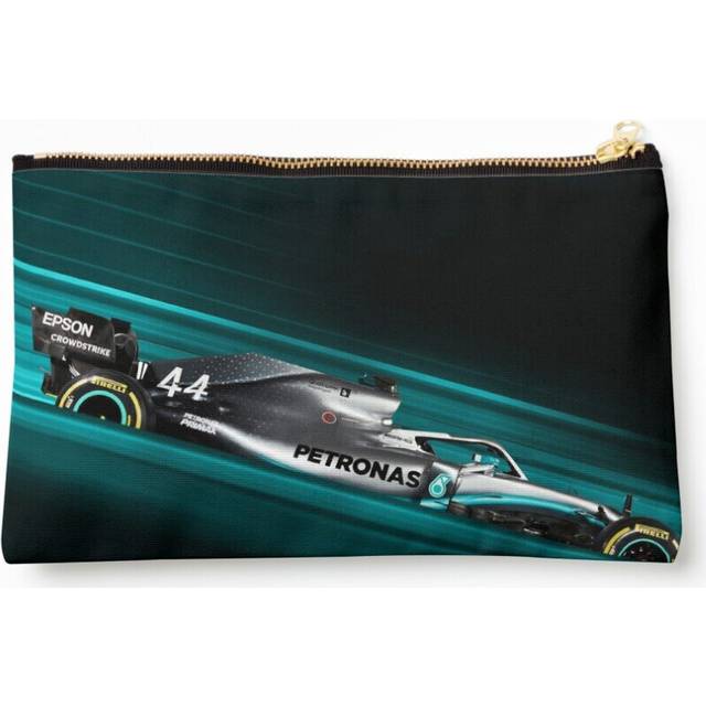 Makeup Bag F1 Lewis Hamilton Mercedes 44  Cosmetic Organizer Tyvek Paper Bags Zipper Pouch