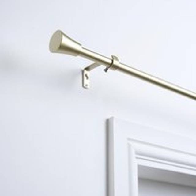 OHS Extendable Trumpet Curtain Pole - Brass