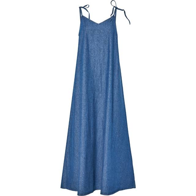 pieces - Jeansklänning pcTenim Slip Ankle Dress Wvn BC - Blå