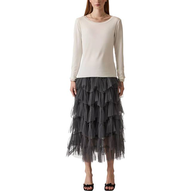 James Lakeland Shimmer Trim Long Sleeve Top