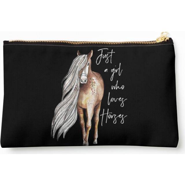 Makeup Bag Just a Girl Who Loves Horses - Horse Lover Design Cosmetic Organizer Tyvek Paper Bags Zipper Pouch