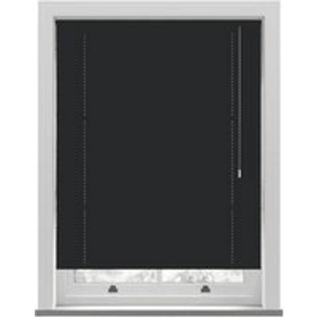 New Edge Blinds Black Pvc Venetian Blind 152Cm Drop (25Mm Slats) 45Cm Wide, Black