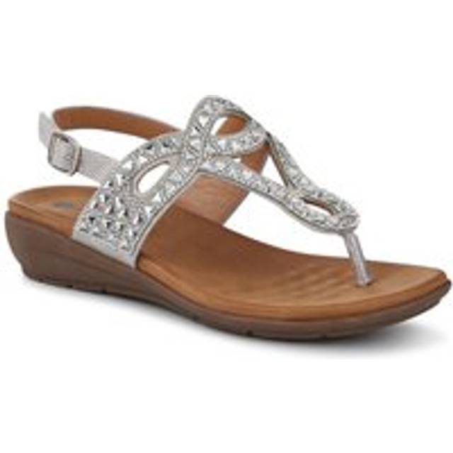 Slingback Toe Post Sandals - BAIZH41052 / 327 220 - Silver - 6