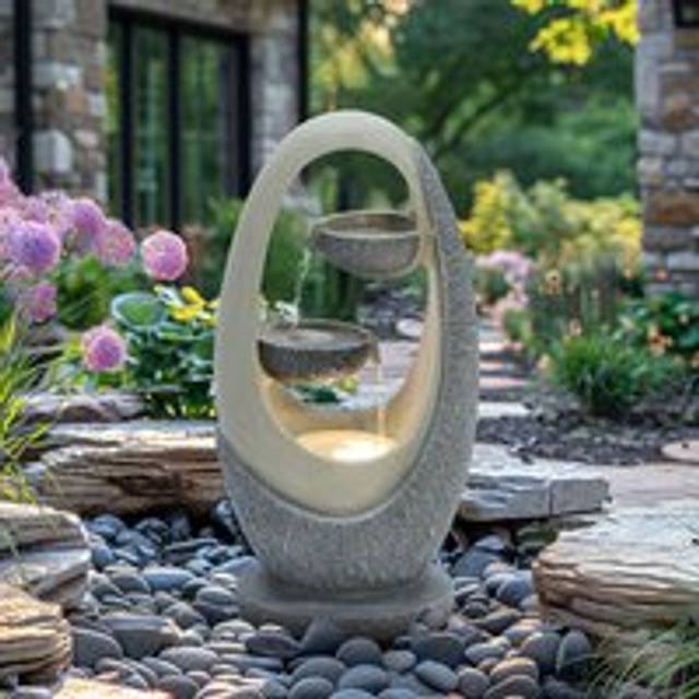 Charles Bentley Loire Cascading Water Feature, Grey