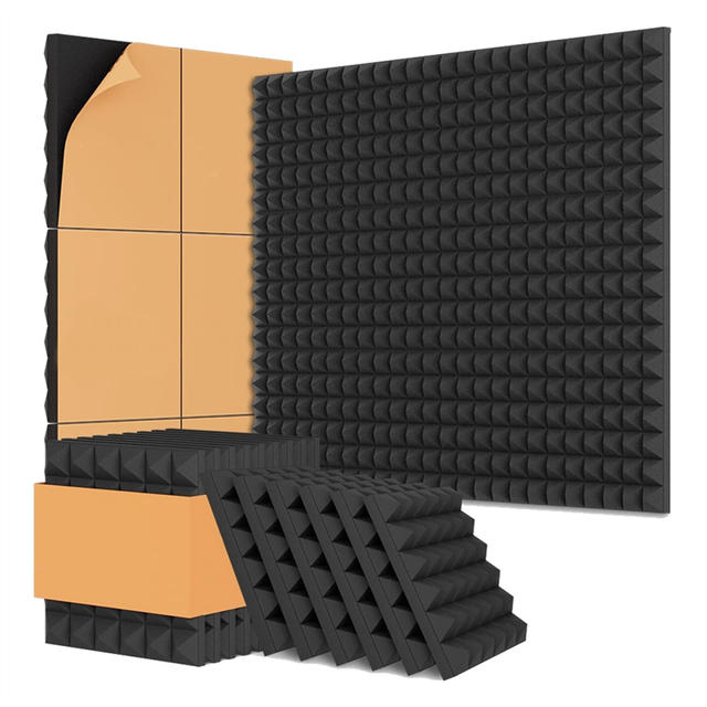 8 Pack Acoustic Foam Panels,12x12x2 Inches Sound Proof Panels for Walls, with Self-Adhesive