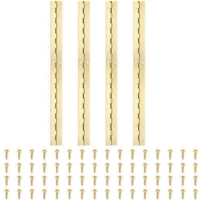 16x1.2 Inch Heavy Duty Piano Hinge, 4pack Hinge With Hole For Piano,gold
