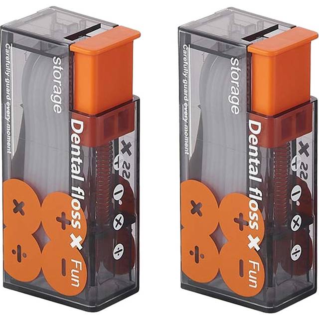 2Pcs Automatic Portable Floss Pick Boxes, Storage 10 Picks