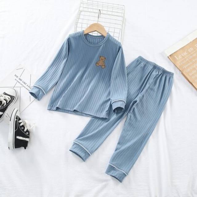 SHEIN Young Boy Cartoon Graphic Contrast Piping PJ Set