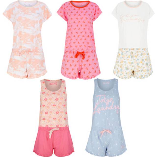 Tokyo laundry women's pyjamas shorts and vest top t-shirt lounge set nightwear
