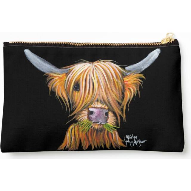 Makeup Bag HIGHLAND COW PRiNT ' LITTLE VIKING ' Cosmetic Organizer Tyvek Paper Bags Zipper Pouch