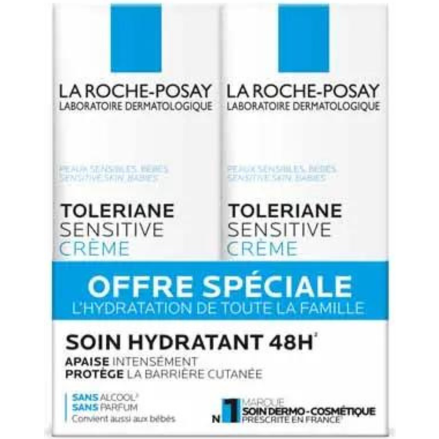 La Roche-Posay Tolériane Sensitive Crème Peaux Sensibles Lot de 2 x 40 ml