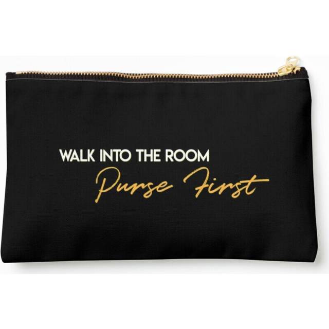 Makeup Bag Walk into the room, purse first Cosmetic Organizer Tyvek Paper Bags Zipper Pouch