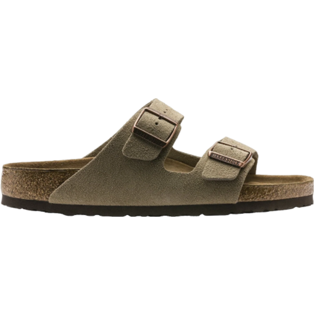 Birkenstock Taupe Narrow Arizona Soft Footbed Sandals - Taupe - IT 42