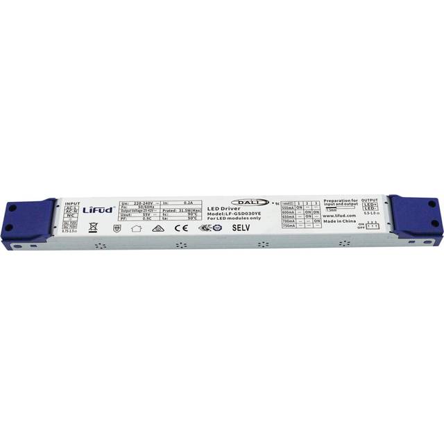DALI 31.5W Digital LED Driver - Flicker Free - 550 to 750mA - Dimmable