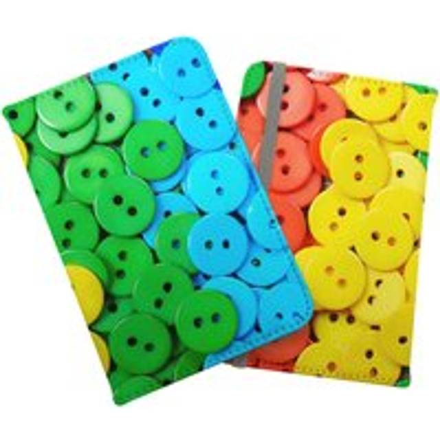 Colourful Buttons Pattern Passport Cover - Green - One Size