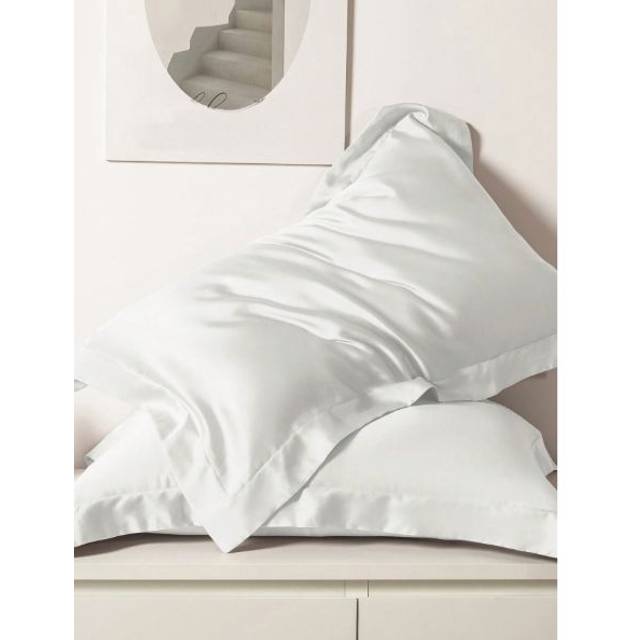 SHEIN 1pc Satin Solid Color Pillowcase With Envelope Closure Design, Bedroom Bedding