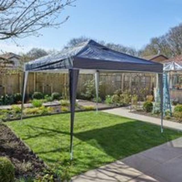 (Black) 2m Easy Up Gazebo Marquee Market Stall Canopy Tent