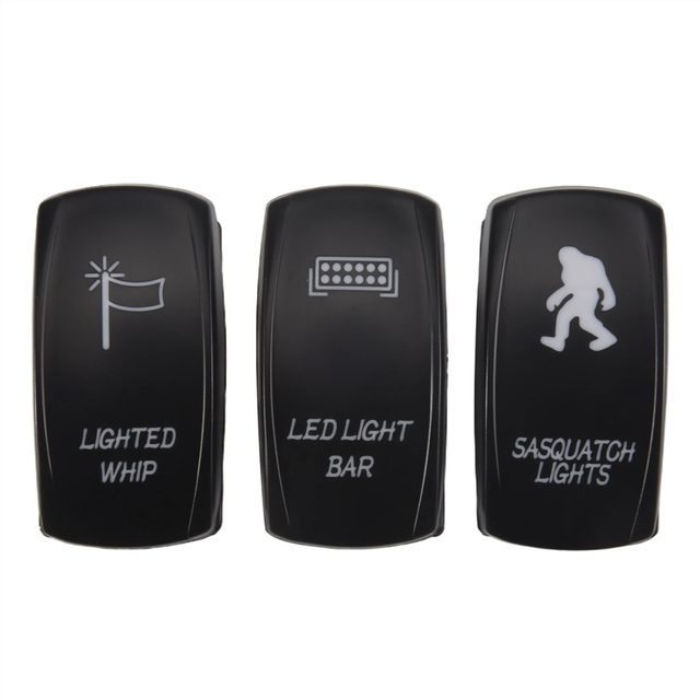Rocker Switch LED Light Bar Sasquatch Lights Lighted Whip for ATV X3 Ranger RZR Boat SUV