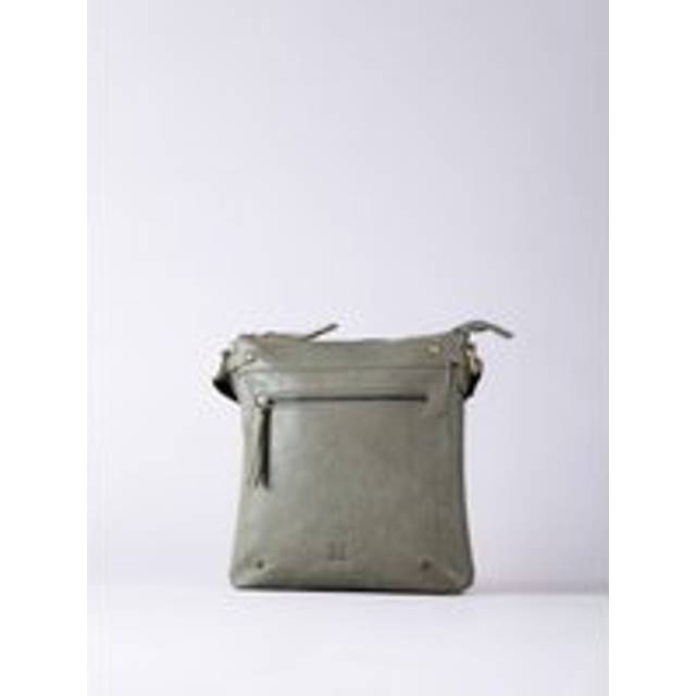 Harstone Large Leather Cross Body Bag in Green