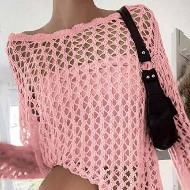 SHEIN New Women Loose Casual Vacation Hollow Out Floral Print Beach Cover Up