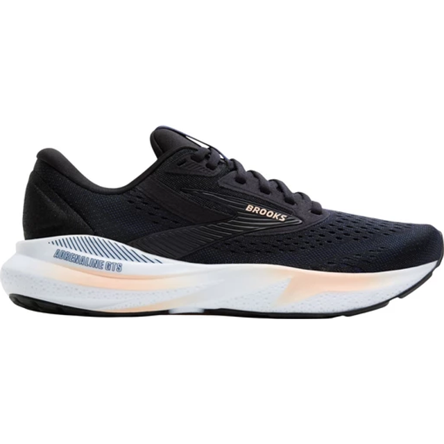 Brooks Women's Adrenaline GTS 24 Running Shoes - Black/Peach/Peacoat