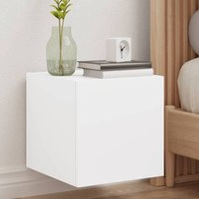TV Wall Cabinets with LED Lights 2 pcs White 30.5x35x30 cm - One Size