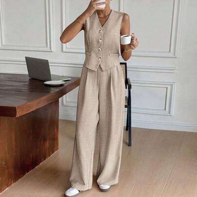 Siren Gaze Women&#39;s Casual Commuter Vest & Pants Suit,Business Casual Woman