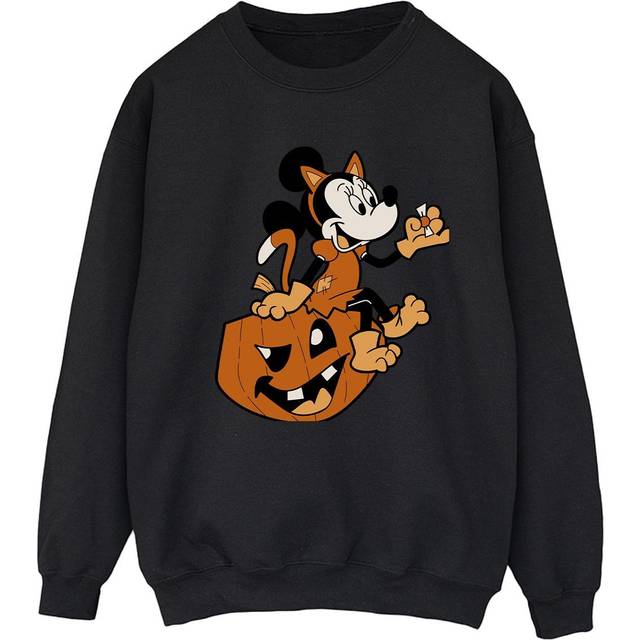 Minnie Mouse Cat Halloween Sweatshirt - Black - XL