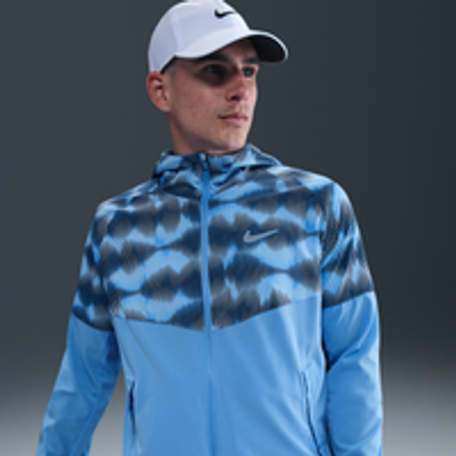 Nike Miler Men's Running Jacket - Blue - Polyester/Elastane - S