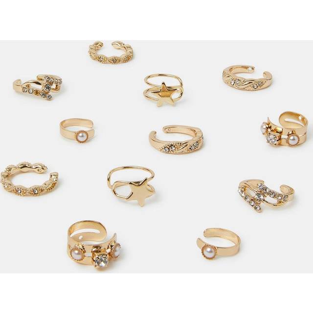 6-Pack Celestial Ear Cuffs Gold - Accessorize - One Size