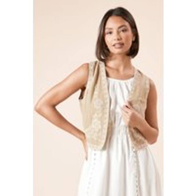 Dorothy perkins khaki waistcoat womens daywear tops
