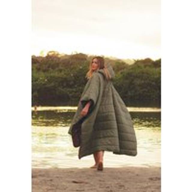Indiana Showerproof Blanket Robe - Bottle Green - One Size