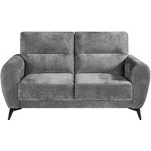 Leo 2 Seater Sofa High Back Seoul Battleshop Fabric Living Room Seating - Grey - One Size