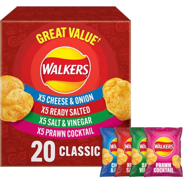 Walkers Classic Pack 20 x 25g