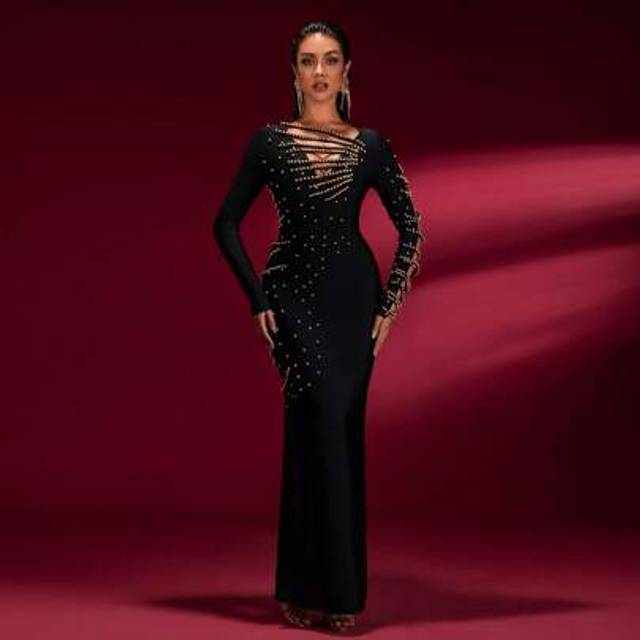 SHEIN Embellished Bodycon Slit Bandage Cocktail Dress, Party Dress, Wedding Guest Dress, Formal Dress, Evening Dress