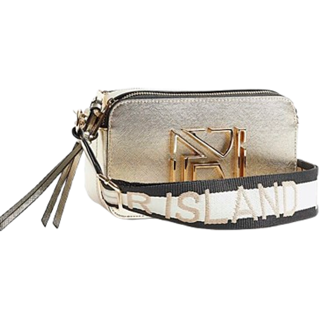 River Island Womens Gold Camera Cross Body Bag - One Size