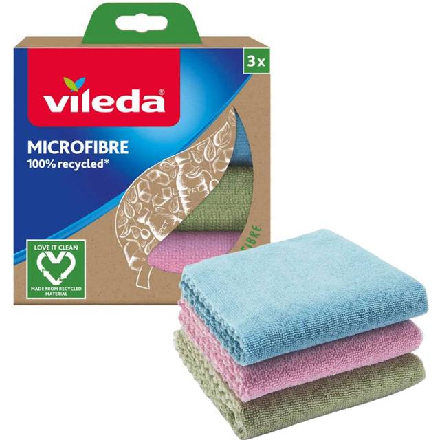 Vileda Microfiber 100% Recycled Cloth 3 pcs